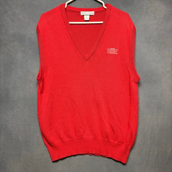 VTG Izod Club 100% Egyptian Cotton Sweater Vest Made in USA Sere Noa Golf Club - Picture 1 of 10